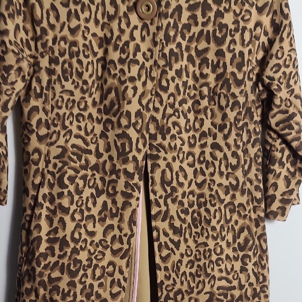 CAROL ANDERSON By Invitation Leopard Print Jacket 3/4 Sleeve w/Pockets Size XS - Picture 8 of 16